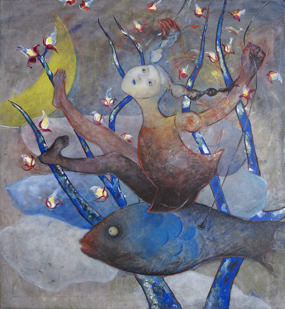 The swing 2015, oil on canvas, 140x130 cm