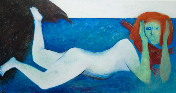 The creator-woman 2015, oil on canvas, 100x190 cm