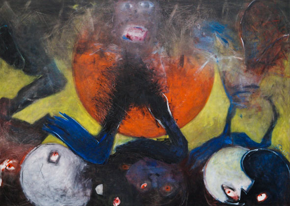  Those, who trample to death 2015, oil on canvas, 1.20 m x 1.70 m 