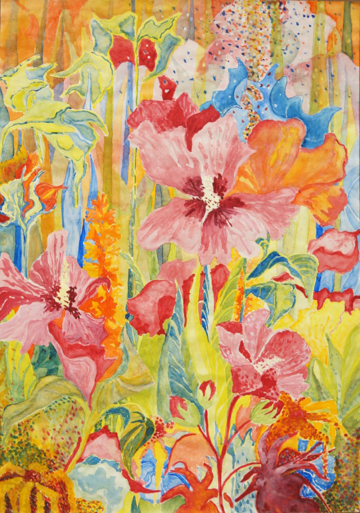 Flowers 1989, watercolor on paper, 42x30 cm