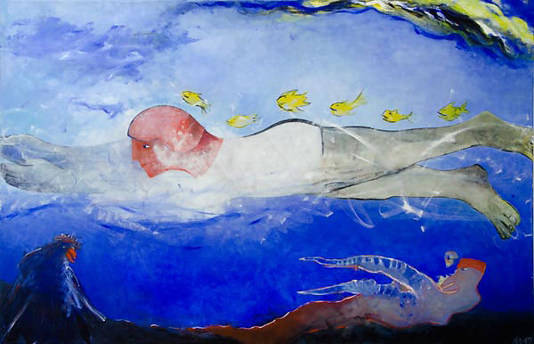  The swimmer 2012, oil on canvas, 110x170 cm 
