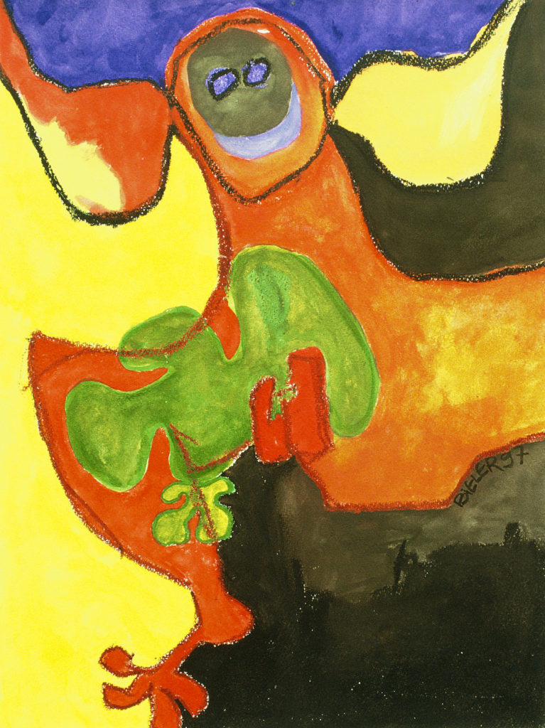 Spirit of Penedo 1997, mixture of techniques on paper, 40x30 cm, (sold) 