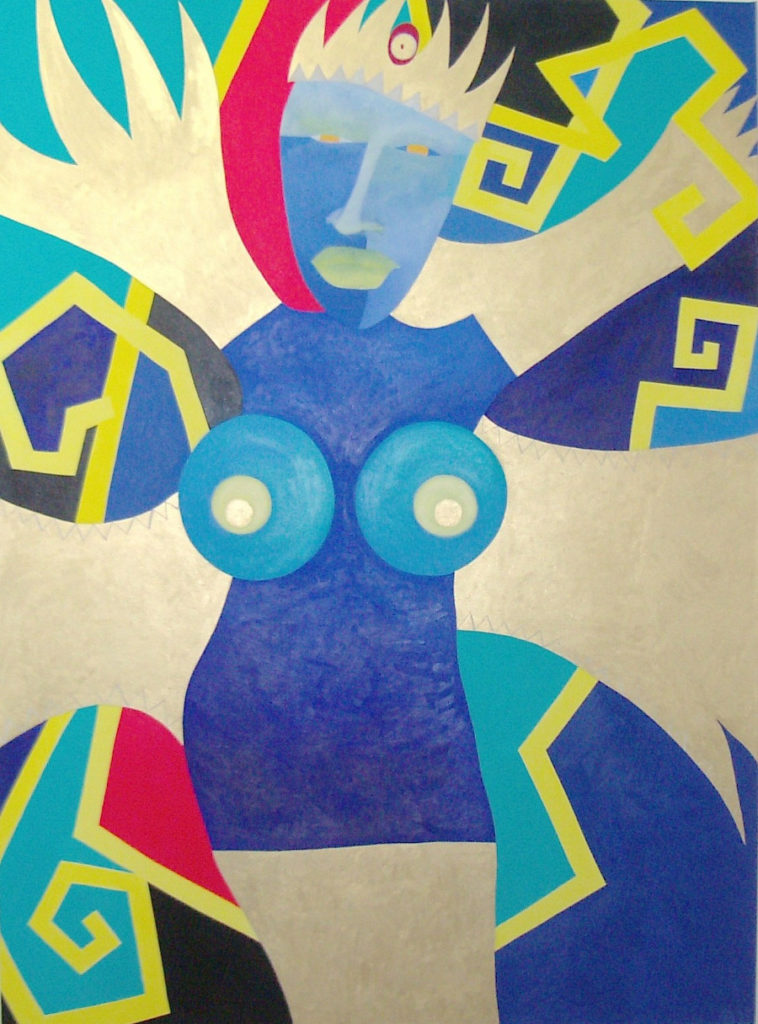 Göttin in blau 2005, Öl auf Leinwand, 190x140 cm, (verkauft)